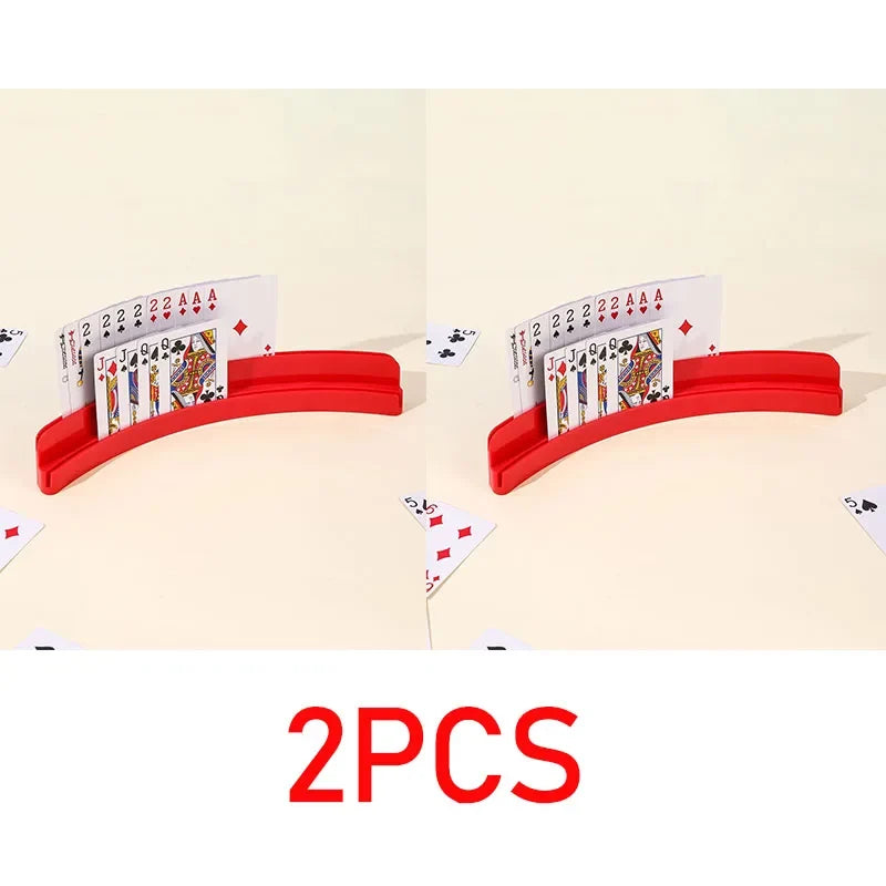 Plastic Poker Card Stand Holder - Creative Playing Card Support Clip Base for Easy Hands-Free Board Games