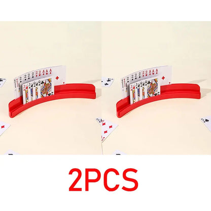 Plastic Poker Card Stand Holder - Creative Playing Card Support Clip Base for Easy Hands-Free Board Games