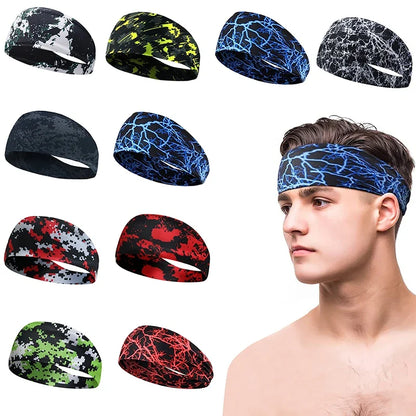 Unisex Sports Sweat Headband - Moisture-Wicking Fitness Band for Running, Yoga & Workouts