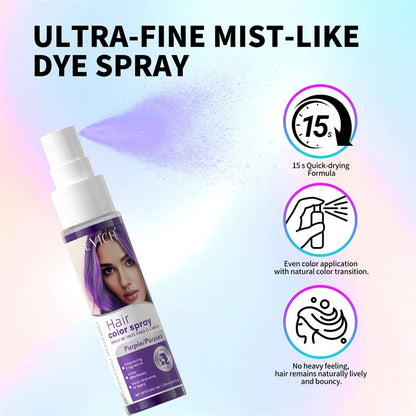 Halloween Hair Color Spray - Washable Temporary Hair Dye for DIY Party Styling, One-Time Color & 8 Shades
