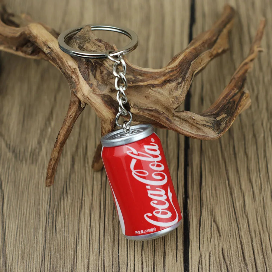 Mini Beverage Bottle Keychain - Creative Unisex Bag Charm, Apparel Accessory & Party Gift