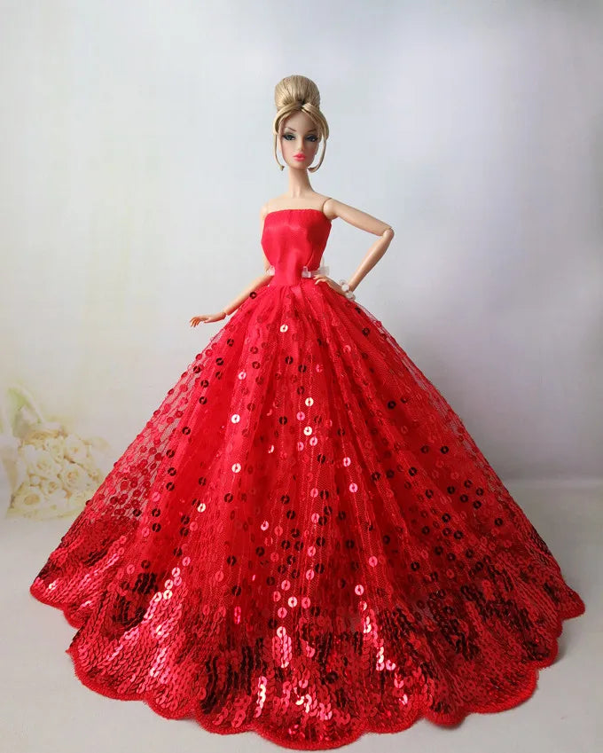 Barbie & 30cm BJD Doll Clothes — Princess, Wedding & Long Gown Dress Accessories for Doll Houses