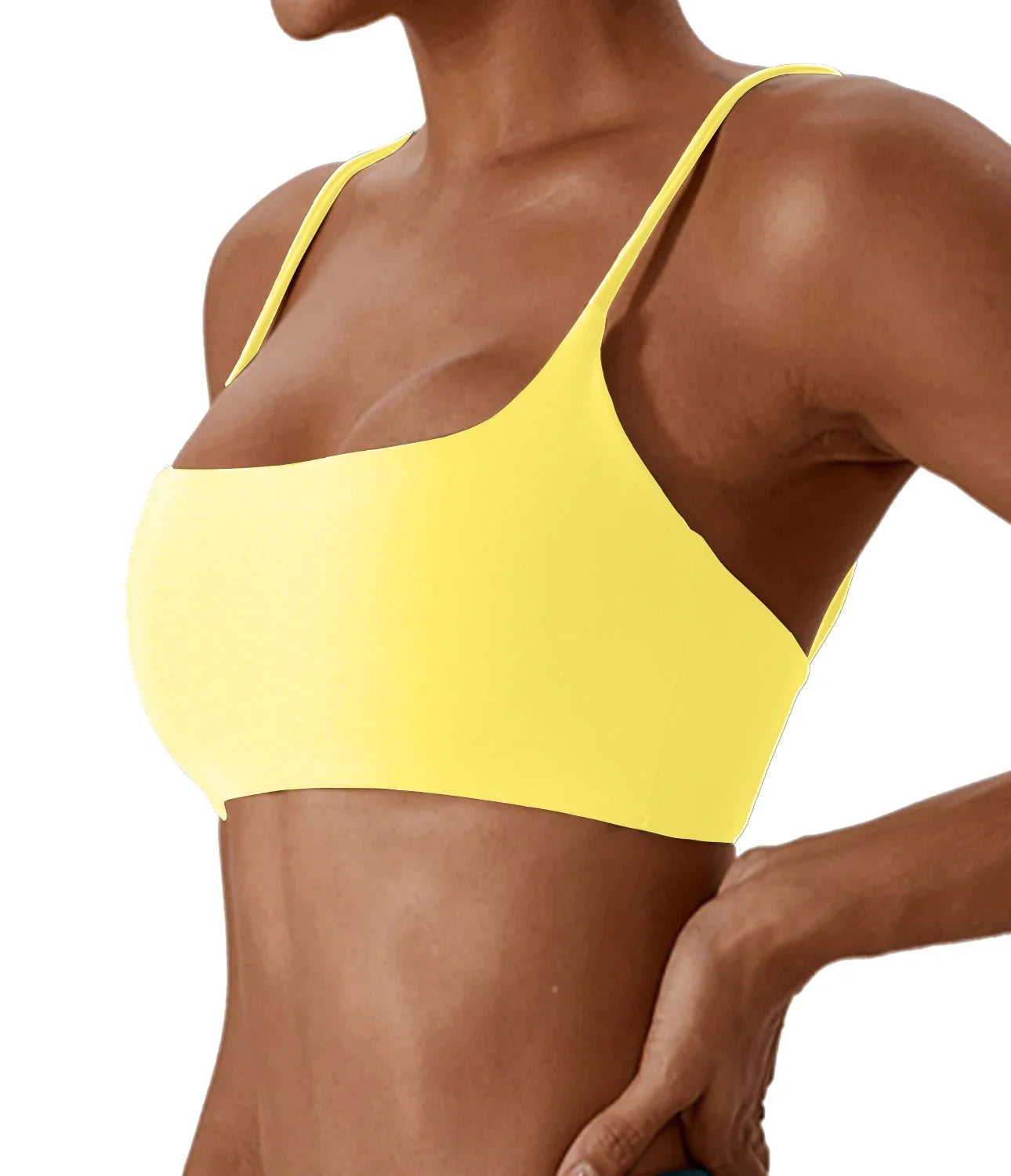 Soft Cross Back Sports Bra - High Quality Women’s Yoga Fitness Top for Running Workout and Activewear