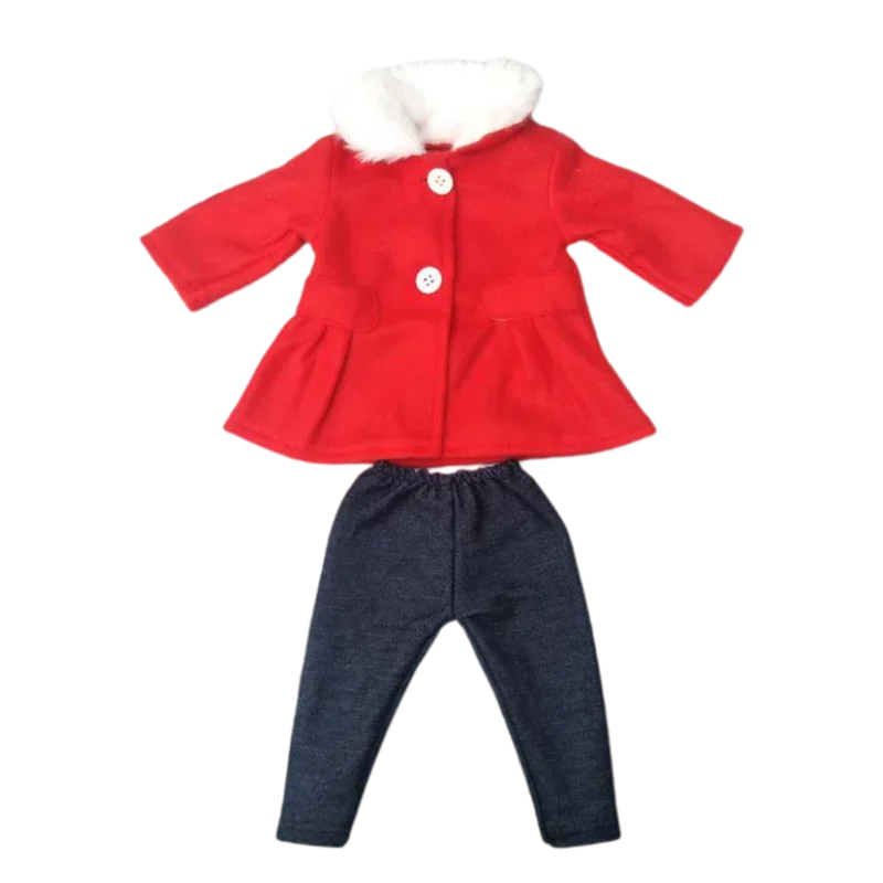 18-Inch American Girl Doll Clothes – Coat, Tights & Pants Outfit for Newborn & Baby Dolls