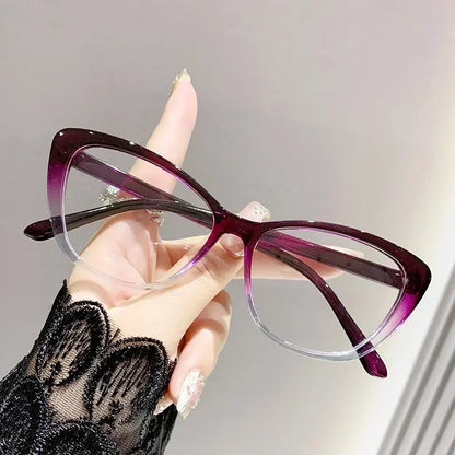 Cat Eye Reading Glasses for Women & Men – Ultra-Light Fashion Eyewear for Farsightedness, Diopter 0 to +4.0