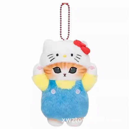 Kawaii Mofusand Shark Cat Keychain – Cute Cartoon Pendant Doll for Backpack & Decor