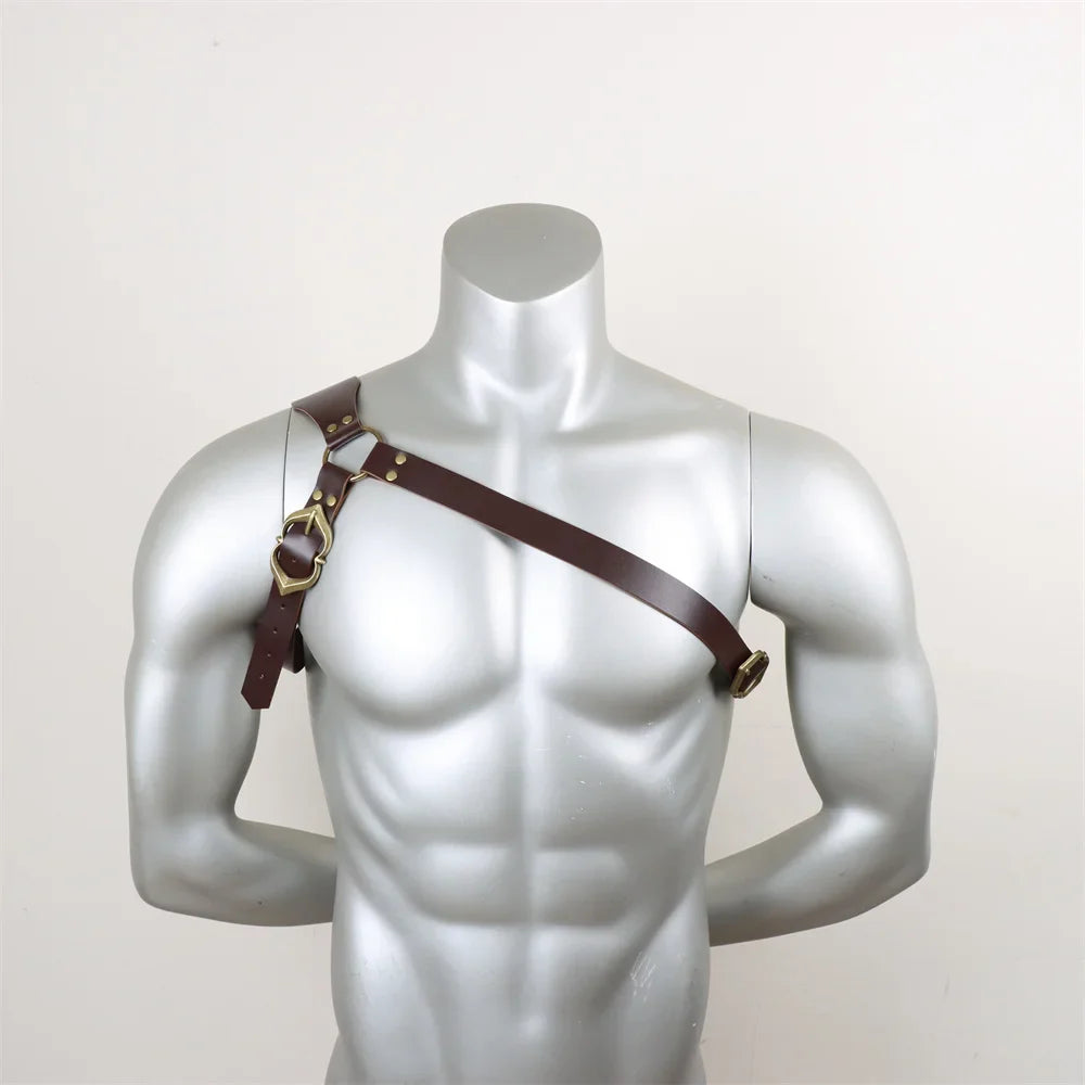 Medieval Viking & Pirate Leather Belt – Sword, Axe, Mace, and Tomahawk Holder with Metal Rings for LARP