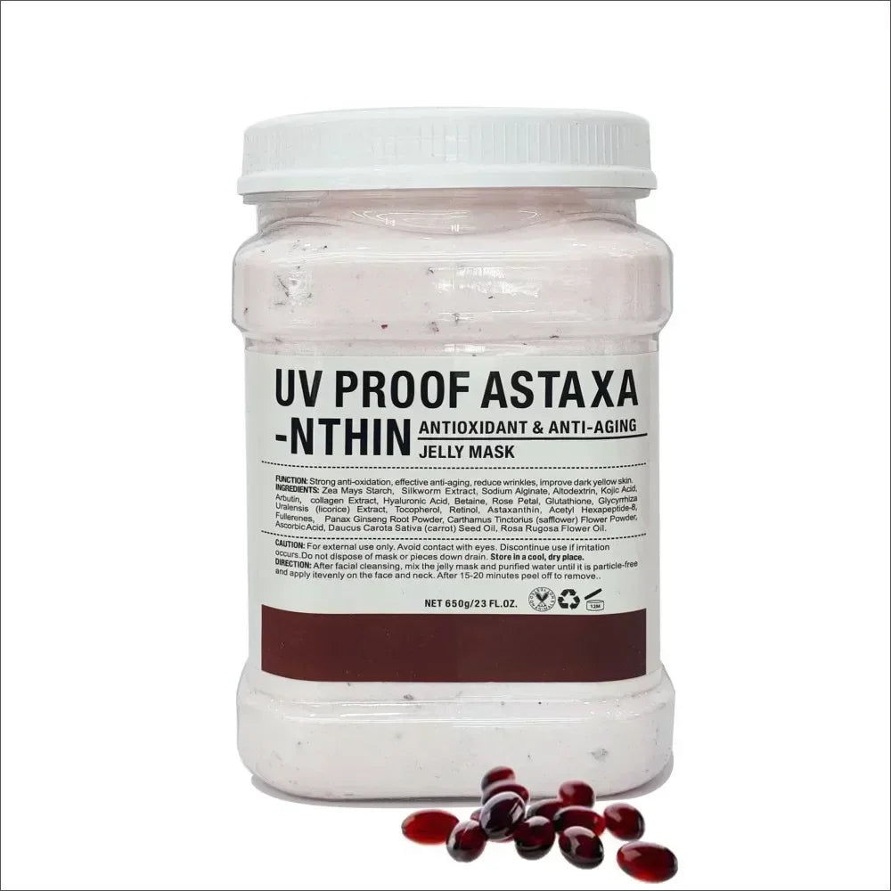 650g Arbutin Rose Jelly Mask Powder – DIY Hydrojelly Peel-Off Mask with Vitamin C, Hyaluronic Acid & 24K Gold for Skin Care