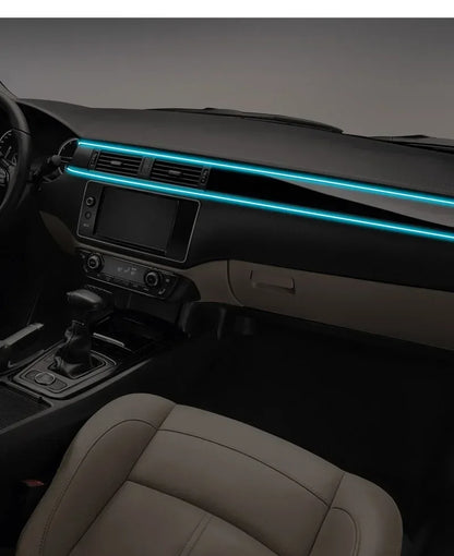 RGB Car Interior LED Light Strip – 2/3/4/5M USB Fiber Optic Atmosphere Lamp, APP Control for Customizable Lighting