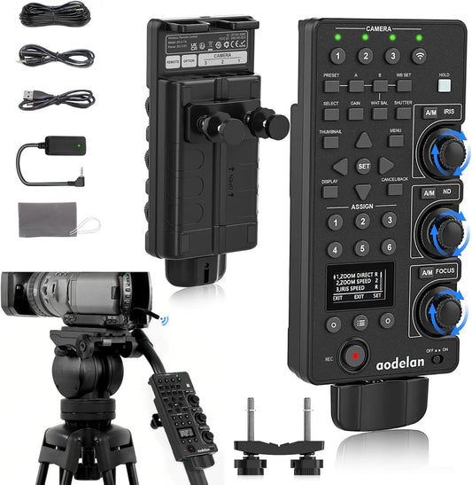 ZC-4 LANC Zoom Controller for Sony Camcorders - Professional Video Remote for Zoom, Focus, Iris, Recording, ND & White Balance Control