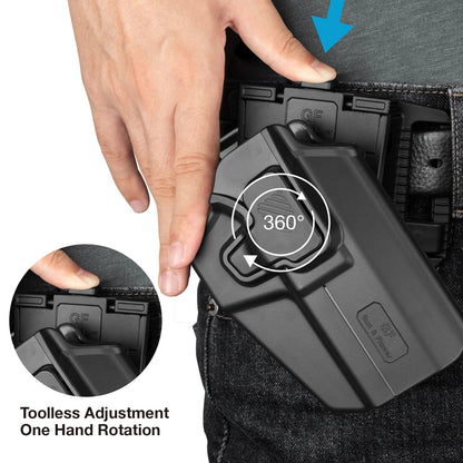 Universal Polymer Pistol Holster - Right Hand Quick Draw Auto Lock Carry Case