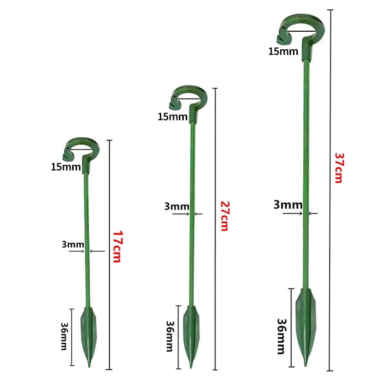 Reusable Plastic Plant Supports - Flower & Vegetable Fixing Brackets for Garden Stems (2/5/10 PCS)