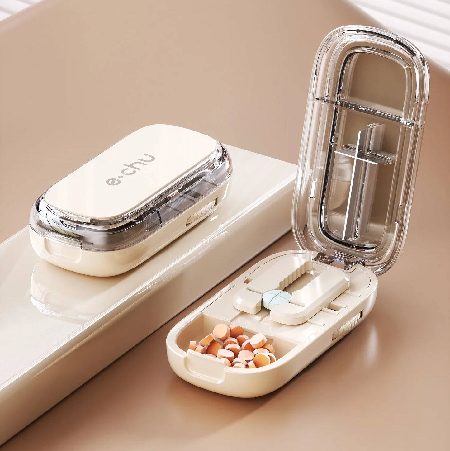 Portable Pill Organizer – 3 Times a Day Travel Pill Box with Compartments for Vitamins & Medicines, Small Pocket Medicine Case