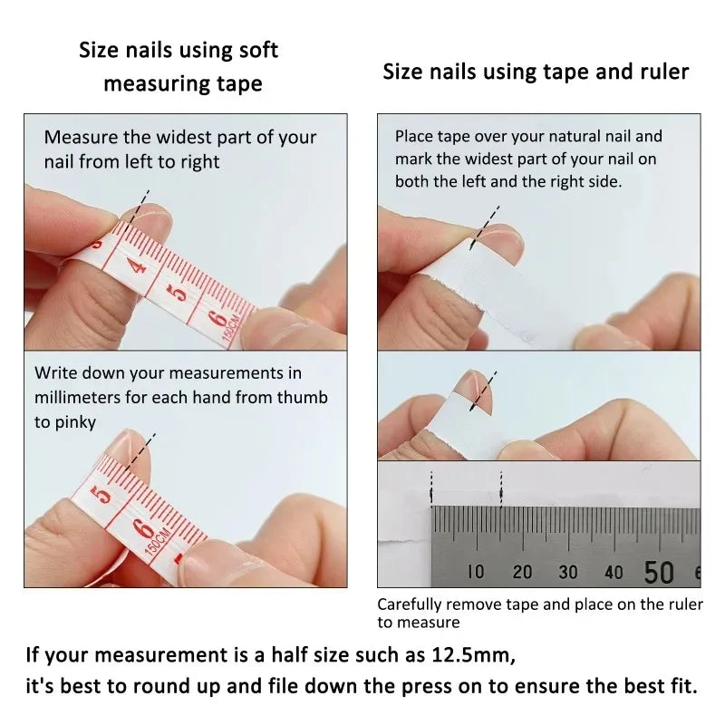 10 Pcs Pink Handmade Press-On Nails – Full Cover Bear & Heart Design with Rhinestones, Short Round Manicure Tips