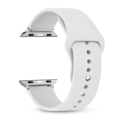 Silicone Apple Watch Band Strap - Sport Replacement Bracelet for iWatch Series Ultra 2, 9, 8, 7, 6, SE 38mm-49mm