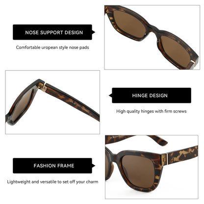 ZENOTTIC Retro Square Polarized Sunglasses for Women – Vintage UV400 Protection Fashion Shades with Trendy Stylish Design
