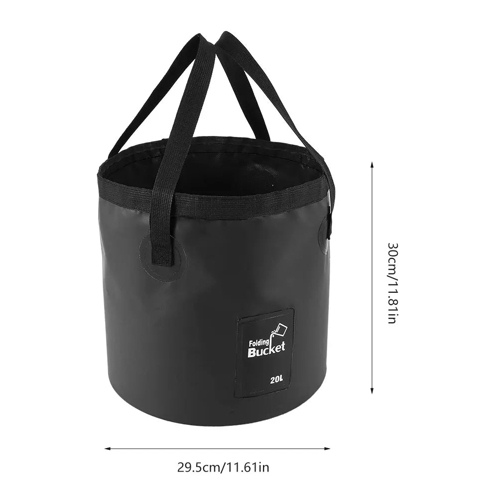 20L Portable Foldable Outdoor Camping Water Storage Bag - Waterproof Travel Bucket for Fishing and More