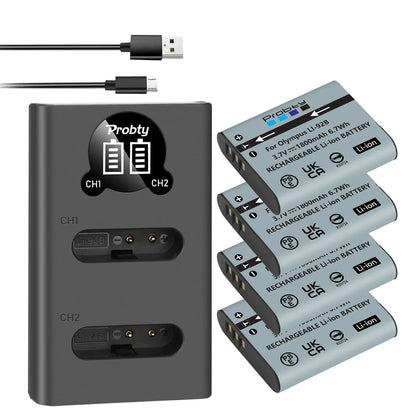 Li-90B / Li-92B Battery & Charger for Olympus Tough TG Series & SP-100 Cameras