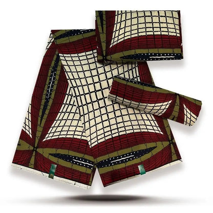 African Wax Print Fabric - 100% Cotton Nigerian Ankara Batik Material for Women’s Dresses
