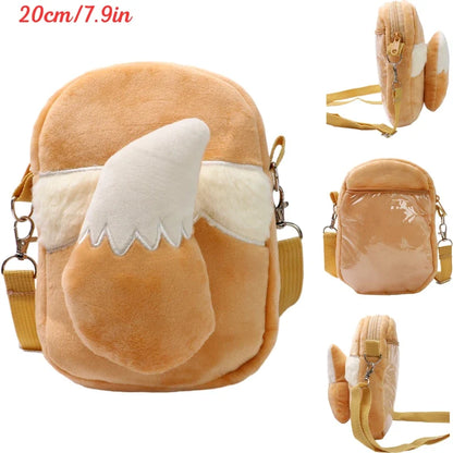 Pokemon Plush Shoulder Bag - Gengar Lucario Mimikyu Snorlax Pikachu Anime Kawaii Toy Gift for Kids