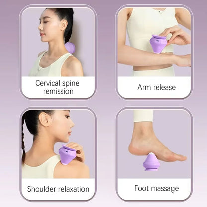 Wall-Mounted Fascia Cone Massager — Multi-Function Suction Cup for Back, Arm & Foot Muscle Relaxation and Trigger Point Therapy