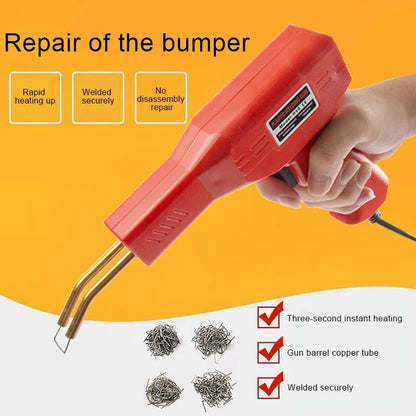 Plastic Welding Repair Kit - Car Bumper Soldering Gun with 4 Types Staples for Plastic Fixes