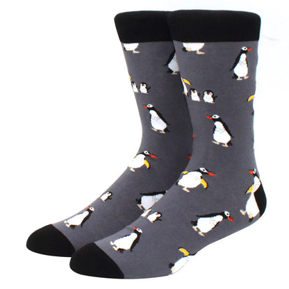 Men’s & Women’s Funny Beer Rainbow Socks – Skateboard Striped Pig Hip Hop Colorful Mid-Rise Casual Crew Cotton Socks, Unisex Fashion Novelty Socks