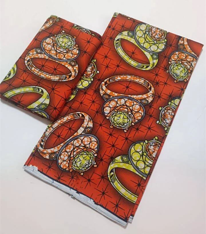 African Real Wax Print Fabric 100% Cotton - Ghana Style Ankara Pagne Nigeria Wax Tissu Soft Printed Fabric