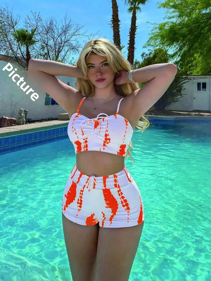 Women’s High-Waist Bikini Set - Sexy Trendy Two Piece Swimsuit Flat Angle Beach Swimwear