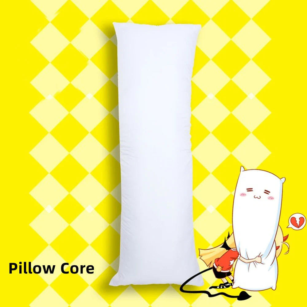 60x180CM Dakimakura Body Pillow – 60x170CM Long Hugging Pillow Core, White Cushion Cover for Anime Bedding & Sleep Support