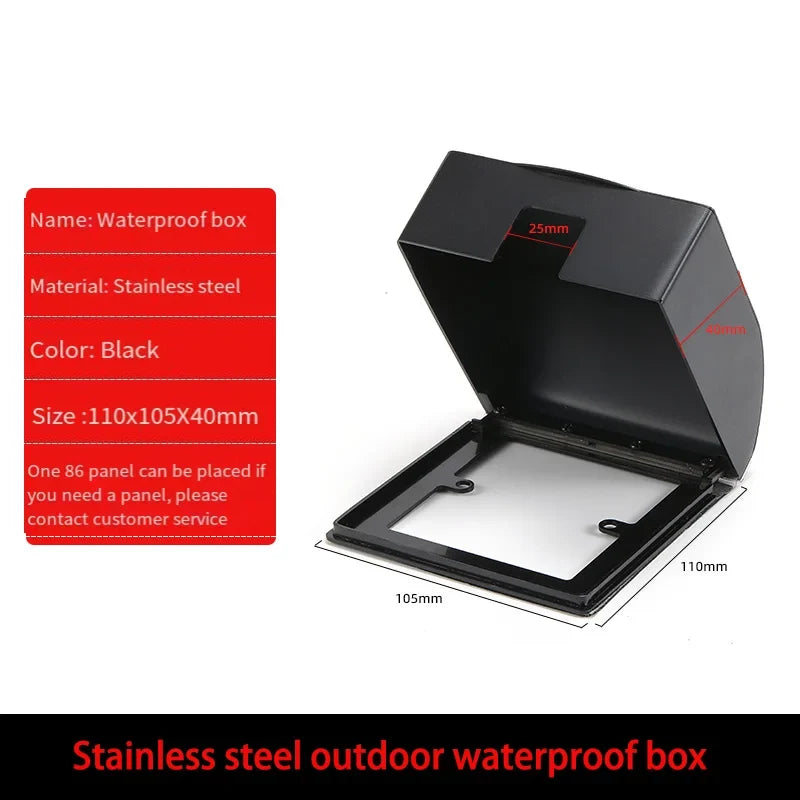 86 Panel Power Box Module - D Type 1/2/3/4 Hole Brushed Matte Blank Plate for XLR HDMI USB BNC VGA RJ45 Connections