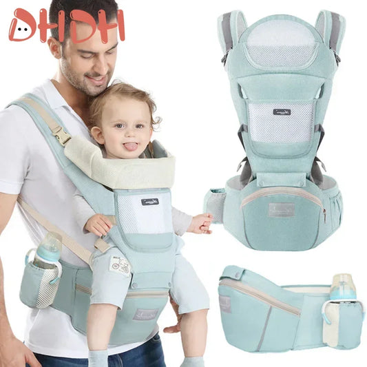 Adjustable Ergonomic Baby Carrier – 4 Seasons Universal Waist Stool Baby Carrying Bag, Portable Multifunctional Infant Sling Harness