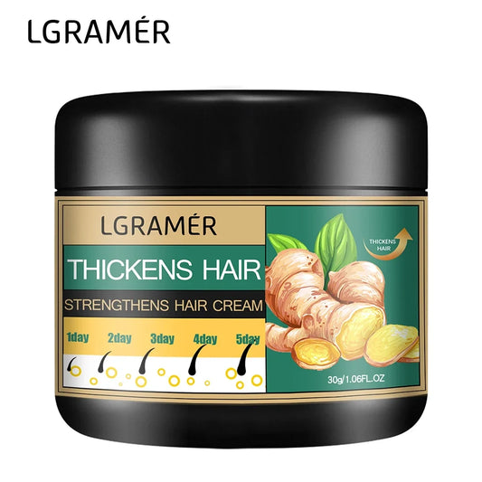 Ginger Hair Cream - Deep Cleansing Scalp Care Formula for Hair Growth Support, Follicle Stimulation & Smooth Hair Repair
