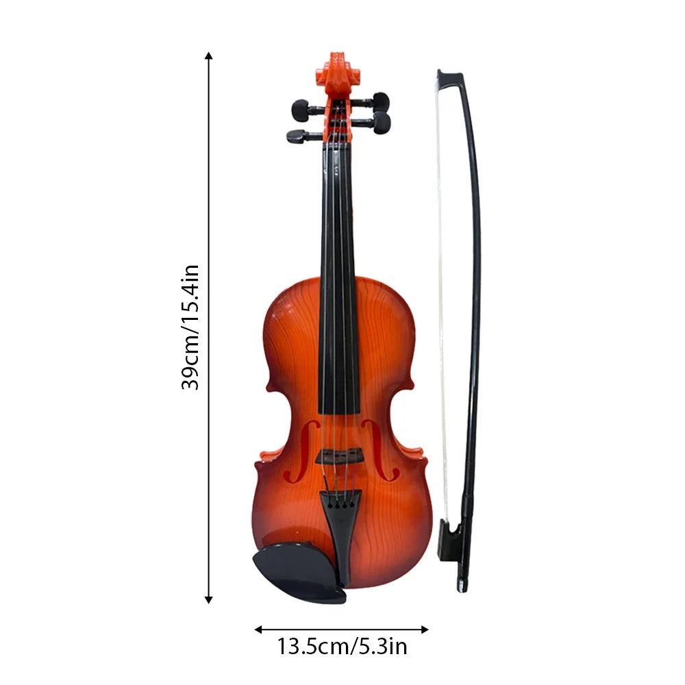 Simulated Violin Practice Kit - Beginner Musical Instrument with Exquisite Workmanship, Performance Prop & Gift Set