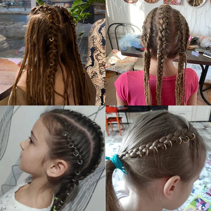 Mixed Color Hair Braid & Dreadlock Charms - Beads, Cuffs, Rings & Clips Set (5–50 Pieces)