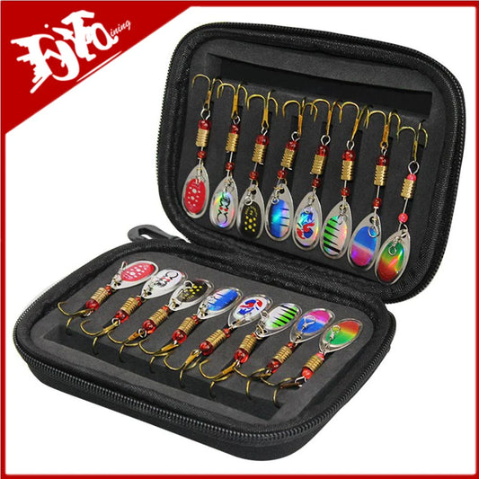 16pcs Metal Spoon Spinner Fishing Lure Set – Crankbaits & Wobblers for Pike, Artificial Bait Fishing Kit