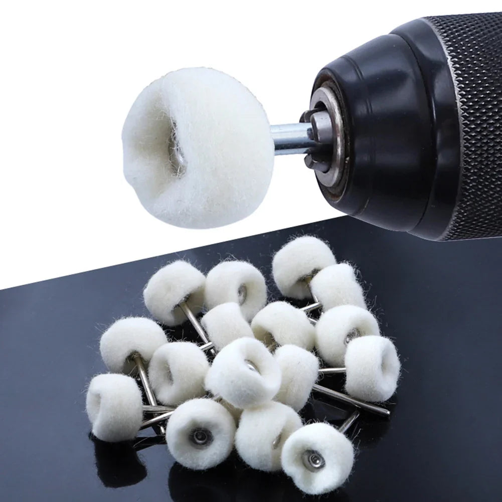 1-10pcs Mini 3mm Felt Polishing Brush – Sanding & Grinding Heads for Dremel Rotary Tool Jade Buffing