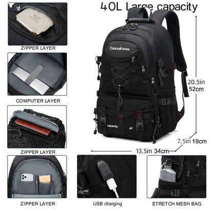 40L Waterproof Lightweight Travel Backpack | Outdoor Hiking Camping Backpack for Men and Women