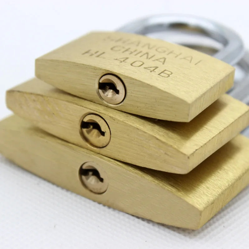 Copper Padlock Small Locks – Luggage, Case, and Locker Security with 3 Keys (20mm-50mm) for Home Improvement Hardware