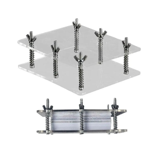 Transparent Card Flattening Tool - Stainless Steel No-Damage Card Press & Repair Device