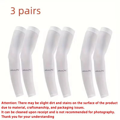 Breathable UV Sun Protection Arm Sleeves, 1/3 Pair Cooling Sports & Driving Outdoor Arm Guards for Summer Adventures