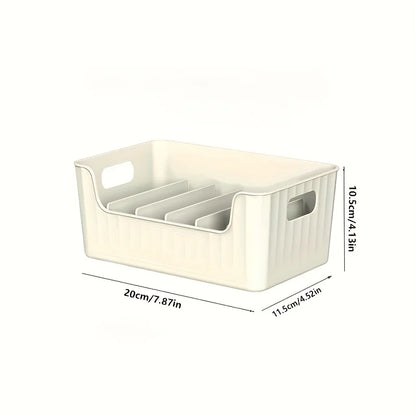 Clear Plastic Seasoning Storage Box – Adjustable Divider Kitchen Organizer for Spices, Snacks & Small Items