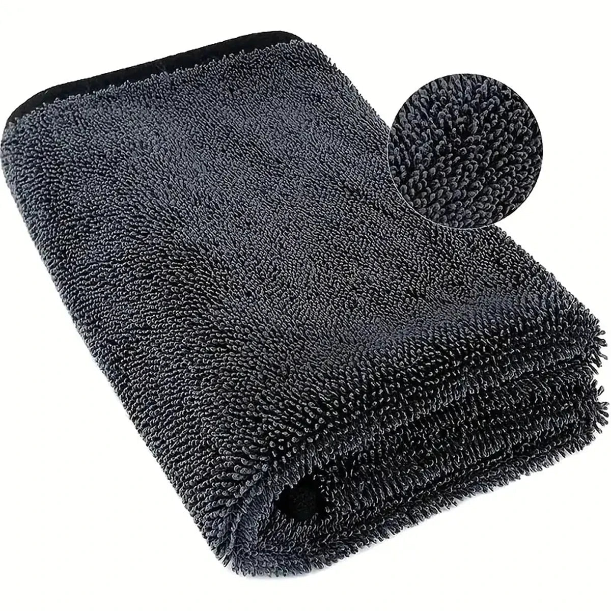 Dark Gray Car Microfiber Towel - Oversized Ultra Absorbent Cleaning Cloth for Car Wash & Detailing
