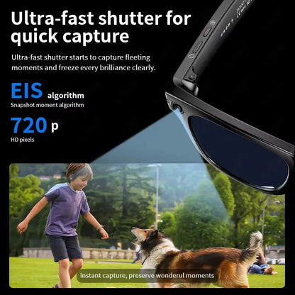 2025 Smart Glasses — Bluetooth Camera, Video Recording, AI Photo Recognition, 100+ Language Translation, Music Player for Men and Women