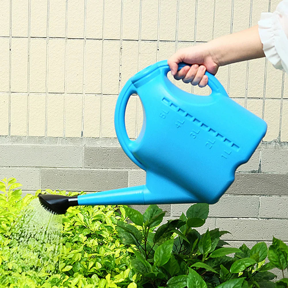 Long Spout Garden Watering Can - Lightweight Large Capacity Watering Pot with Sprinkler Head & Comfort Grip Handle