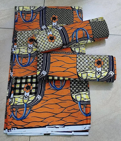 African Ankara Wax Print Fabric - 100% Cotton Batik Patchwork Sewing Material for Dresses & Crafts