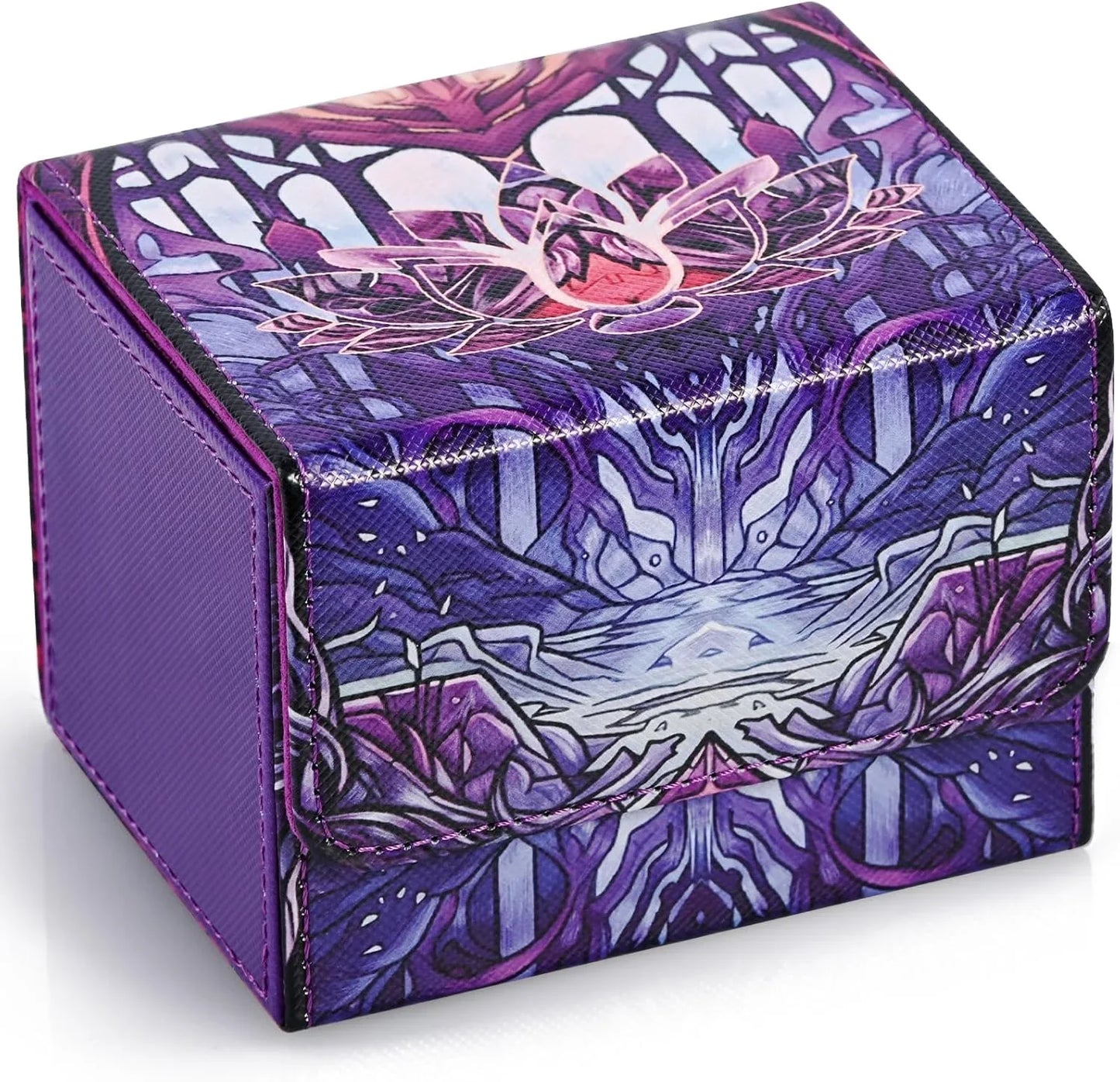 PU Leather TCG Deck Box - 120+ Sleeved Card Storage Case for Trading Cards, CCG & Magic Card Games