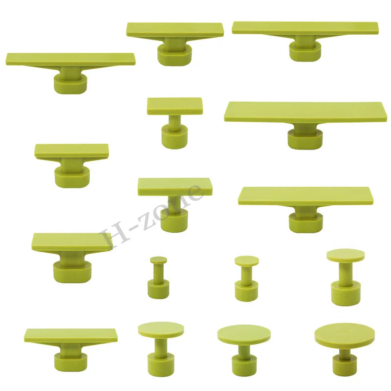 16Pcs Paintless Dent Removal Pulling Tabs Kit - Car Body Repair Tool Set for T Slide Hammer Auto Dent Repair