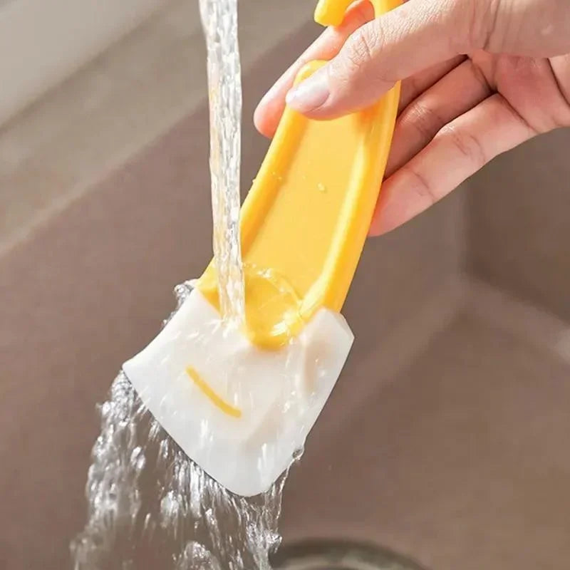 Soft Blade Kitchen Cleaning Spatula Scraper Brush | Pan, Pot & Dish Cleaner Tool for Cooking and Baking