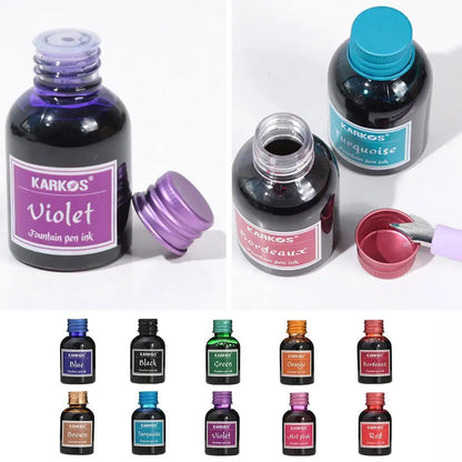 20/30ml Fountain Pen Ink – High-Quality Pure Color Ink for Calligraphy, Writing, and School Stationery